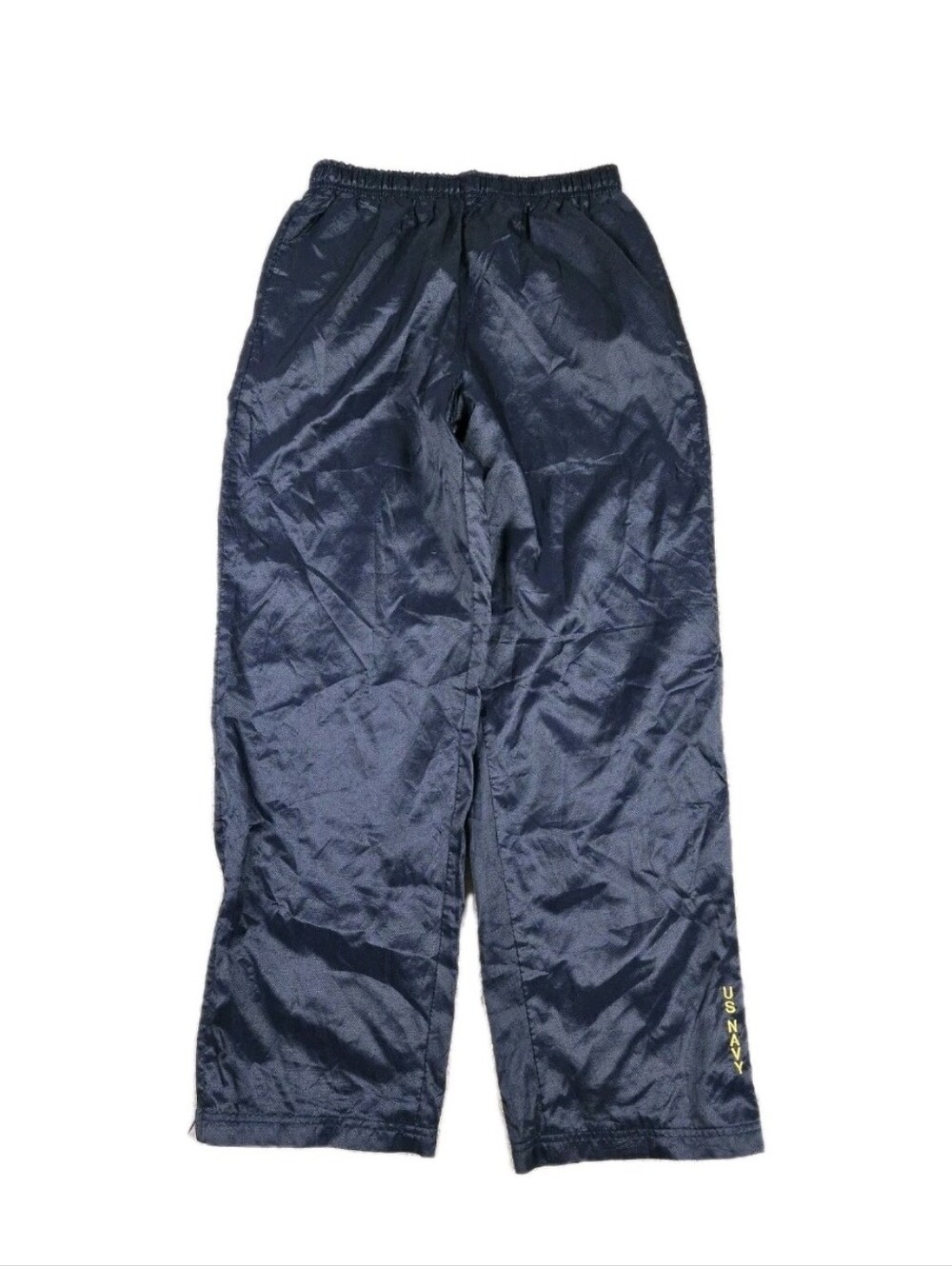 US Navy Windbreaker Pants Oarsman Rugged Activewear Pull On Zip Ankle Outdoor